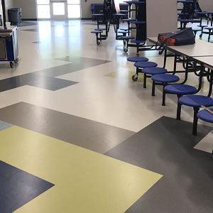 Commercial rubber flooring installed in a UK warehouse