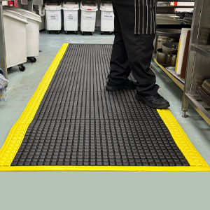 Industrial mats providing comfort and protection underfoot