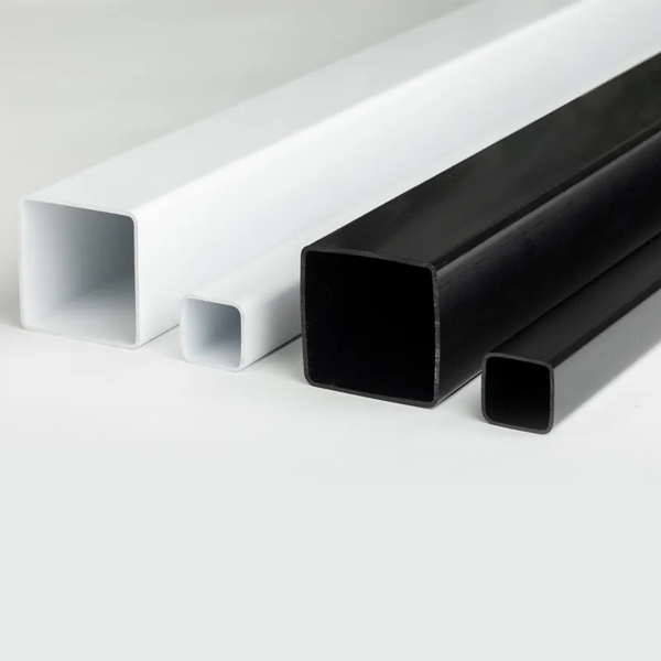 1 Metre PVC Square Tube Rigid Plastic Box Section for DIY & Home Use
