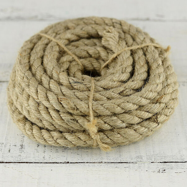Natural 10m Long Jute Rope Strong Twisted Decking Cord Garden Sash Camping