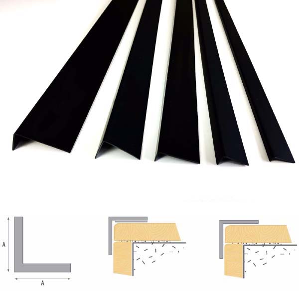 1m PVC Corner Angle Trim 90 Degree Plastic Unequal Edge Protector