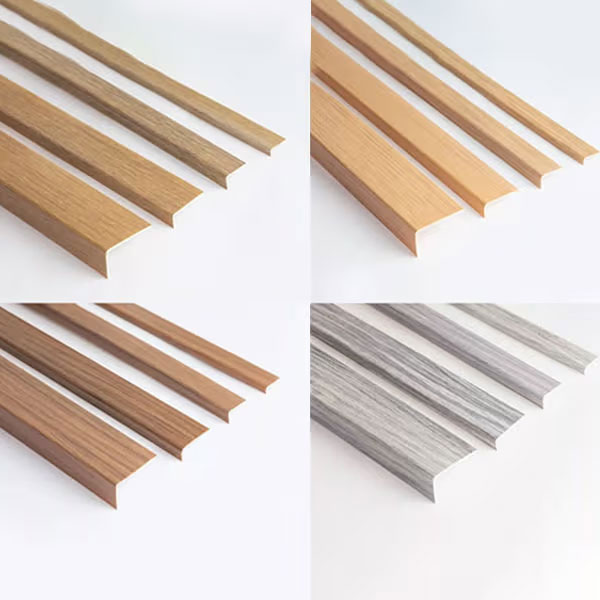 2.5m Long Wood Effect Plastic Corner Trim Decorative PVC Finish