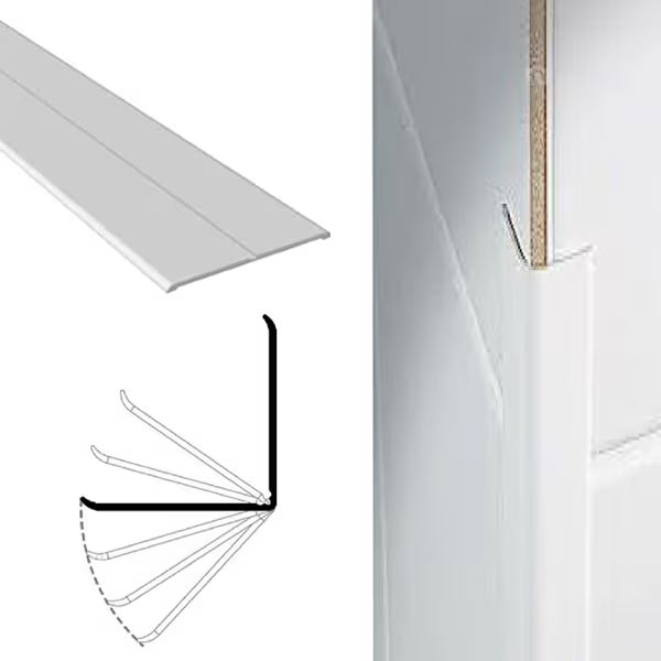 5m Flexible Angle Corner Trim White PVC Profile for Wall Edges