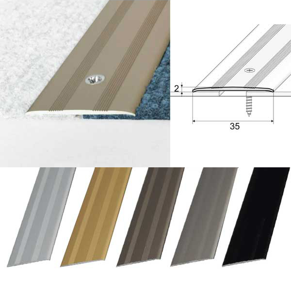 Heavy Duty Anodised Aluminium Flat Door Threshold Profile