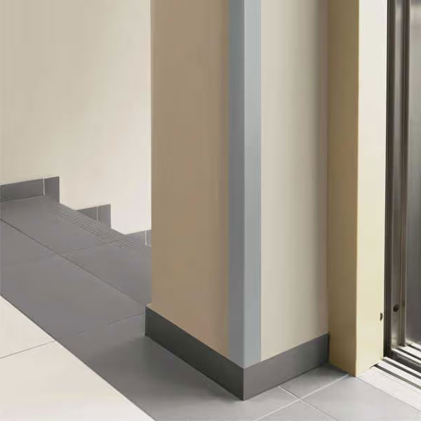 Dark Grey PVC Wall Corner Protector Self Adhesive 1m Profile Guard