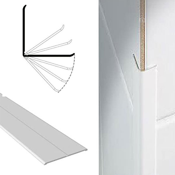 Flexible Angle Corner Trim 2.5m Long PVC Wall Protection Profile 