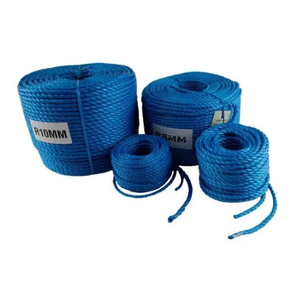 Blue Poly Rope used for strapping items down, lashing tarpaulins and cargo
