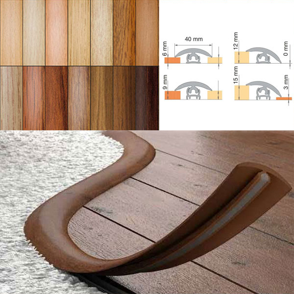 Smart 40mm PVC Flexible Door Threshold for Smooth Floor Joins