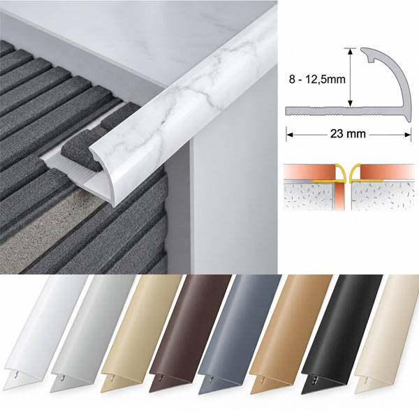 PVC Tile Trims Round Edge Quadrant Profile for Wall Tile Finishing
