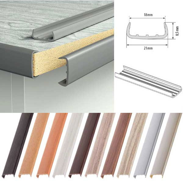 PVC U Section Edge Trim for Melamine Furniture Panels and Boards