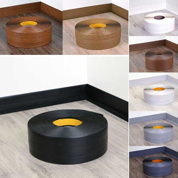 5m Flexible PVC Skirting Board Self Adhesive for Floor & Wall Edge