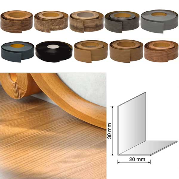 15m Flexible PVC Skirting Board for Smooth Curved Wall Finishes