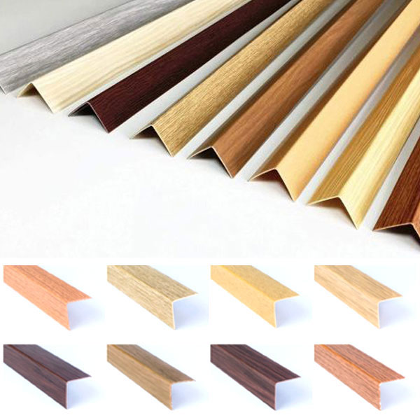 Wood Effect PVC Corner Angle Trim 90 Degree Plastic Edge Protectors