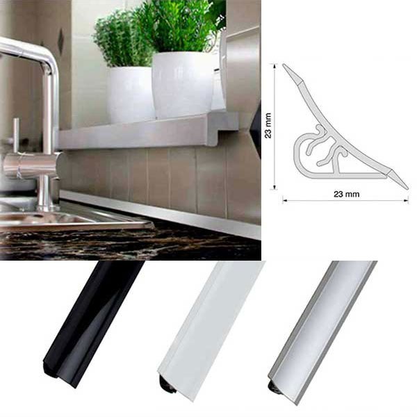 Worktop Profile Strip PVC Splashback Edging and Kitchen Seal Trim
